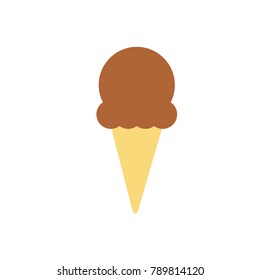 Ice cream sweets flat icon