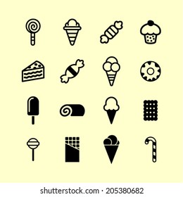 Ice cream and sweets icons