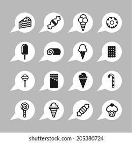 Ice cream and sweets icons