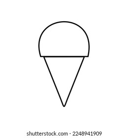 Eiscreme-Symbol-Vektorgrafik in schwarzer Farbe