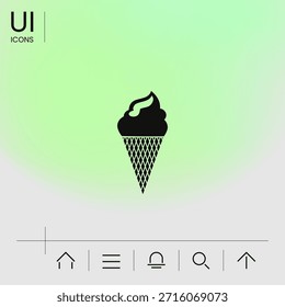 Símbolo de sorvete. Elementos para seu design
