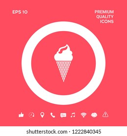 Ice cream symbol. Graphic elements for your design