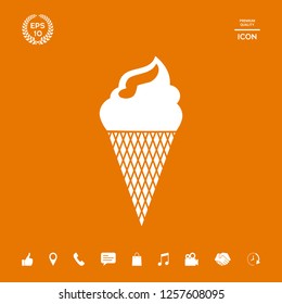 Ice cream symbol. Graphic elements for your design