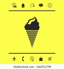 Ice cream symbol. Graphic elements for your design