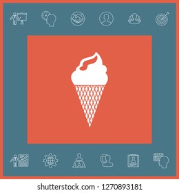 Ice cream symbol. Graphic elements for your design