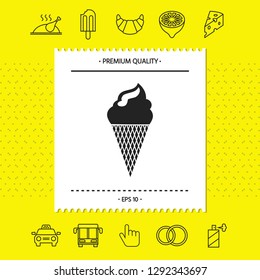 Ice cream symbol. Graphic elements for your design