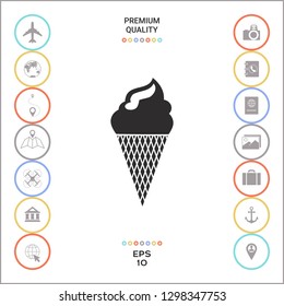 Ice cream symbol. Graphic elements for your design