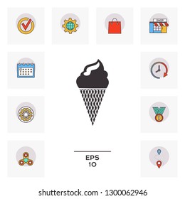 Ice cream symbol. Graphic elements for your design