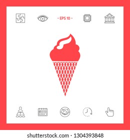 Ice cream symbol. Graphic elements for your design
