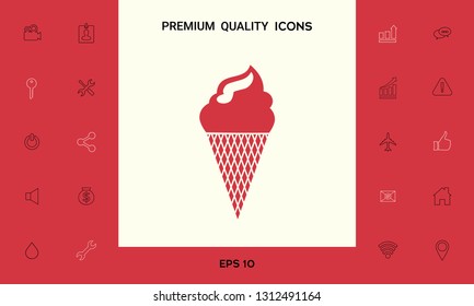 Ice cream symbol. Graphic elements for your design