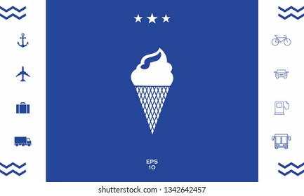 Ice cream symbol. Graphic elements for your design