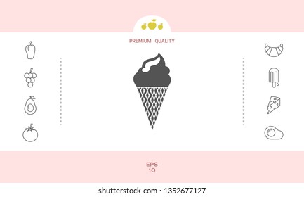 Ice cream symbol. Graphic elements for your design
