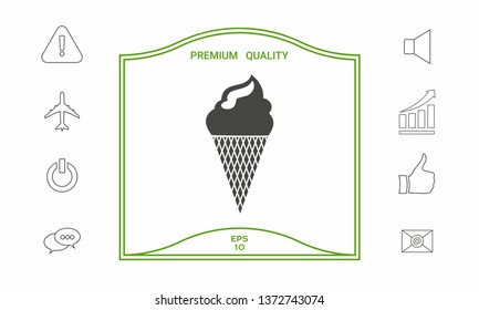Ice cream symbol. Graphic elements for your design