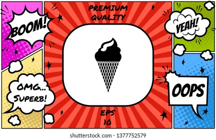 Ice cream symbol. Graphic elements for your design