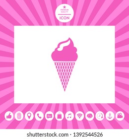 Ice cream symbol. Graphic elements for your design