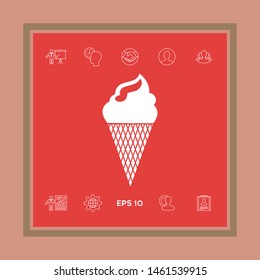 Ice cream symbol. Graphic elements for your design