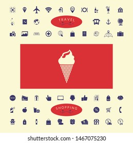 Ice cream symbol. Graphic elements for your design