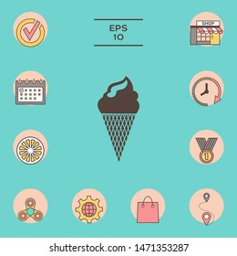 Ice cream symbol. Graphic elements for your design