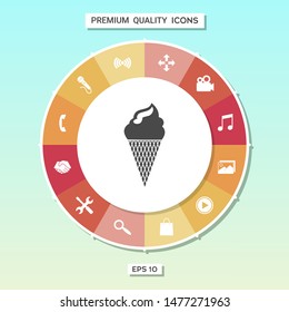 Ice cream symbol. Graphic elements for your design