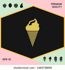 Ice cream symbol. Graphic elements for your design