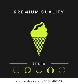 Ice cream symbol. Graphic elements for your design