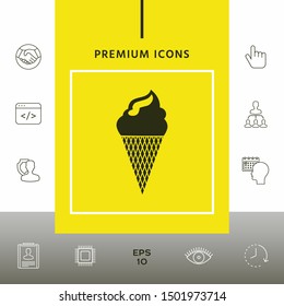 Ice cream symbol. Graphic elements for your design