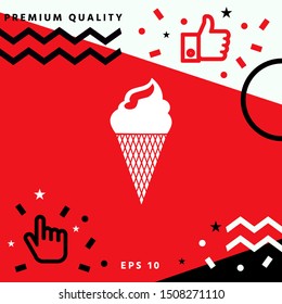Ice cream symbol. Graphic elements for your design