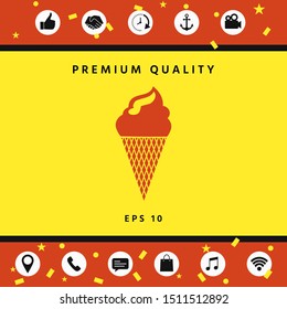 Ice cream symbol. Graphic elements for your design