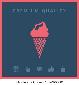 Ice cream symbol. Graphic elements for your design