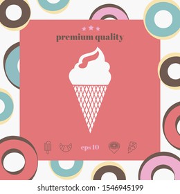 Ice cream symbol. Graphic elements for your design