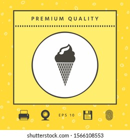 Ice cream symbol. Graphic elements for your design