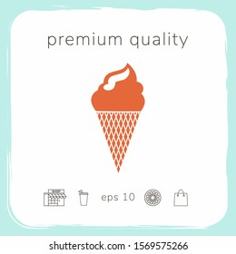 Ice cream symbol. Graphic elements for your design