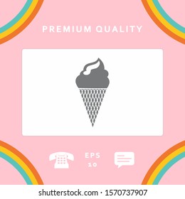 Ice cream symbol. Graphic elements for your design