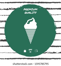 Ice cream symbol. Graphic elements for your design