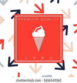 Ice cream symbol. Graphic elements for your design