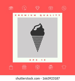 Símbolo de helado. Elementos gráficos para el diseño
