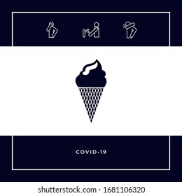 Ice cream symbol. Graphic elements for your design