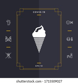 Ice cream symbol. Graphic elements for your design