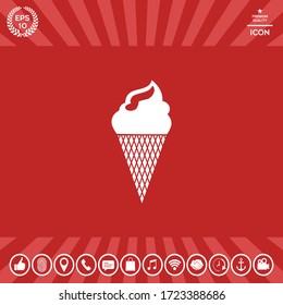 Símbolo de helado. Elementos gráficos para el diseño