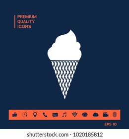 Ice cream symbol icon