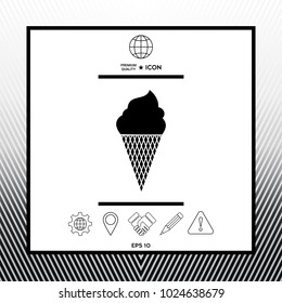 Ice cream symbol icon