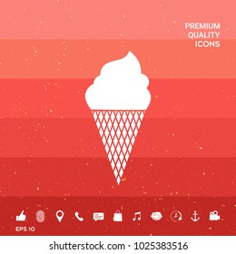 Ice cream symbol icon