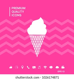 Ice cream symbol icon