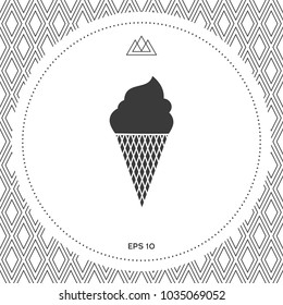 Ice cream symbol icon