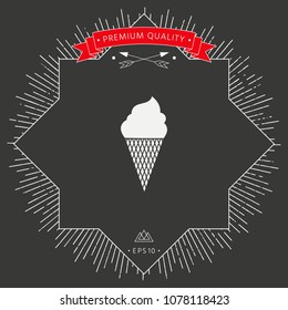 Ice cream symbol icon