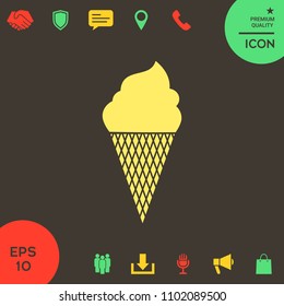 Ice cream symbol icon