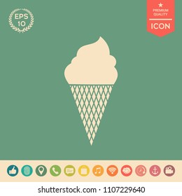 Ice cream symbol icon