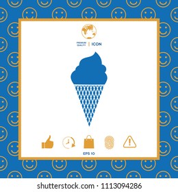 Ice cream symbol icon
