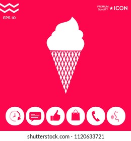 Ice cream symbol icon