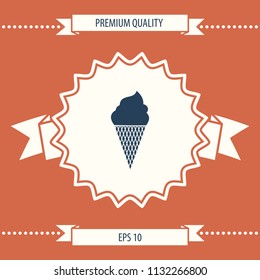 Ice cream symbol icon